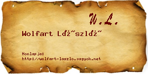 Wolfart László névjegykártya