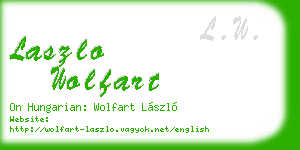 laszlo wolfart business card